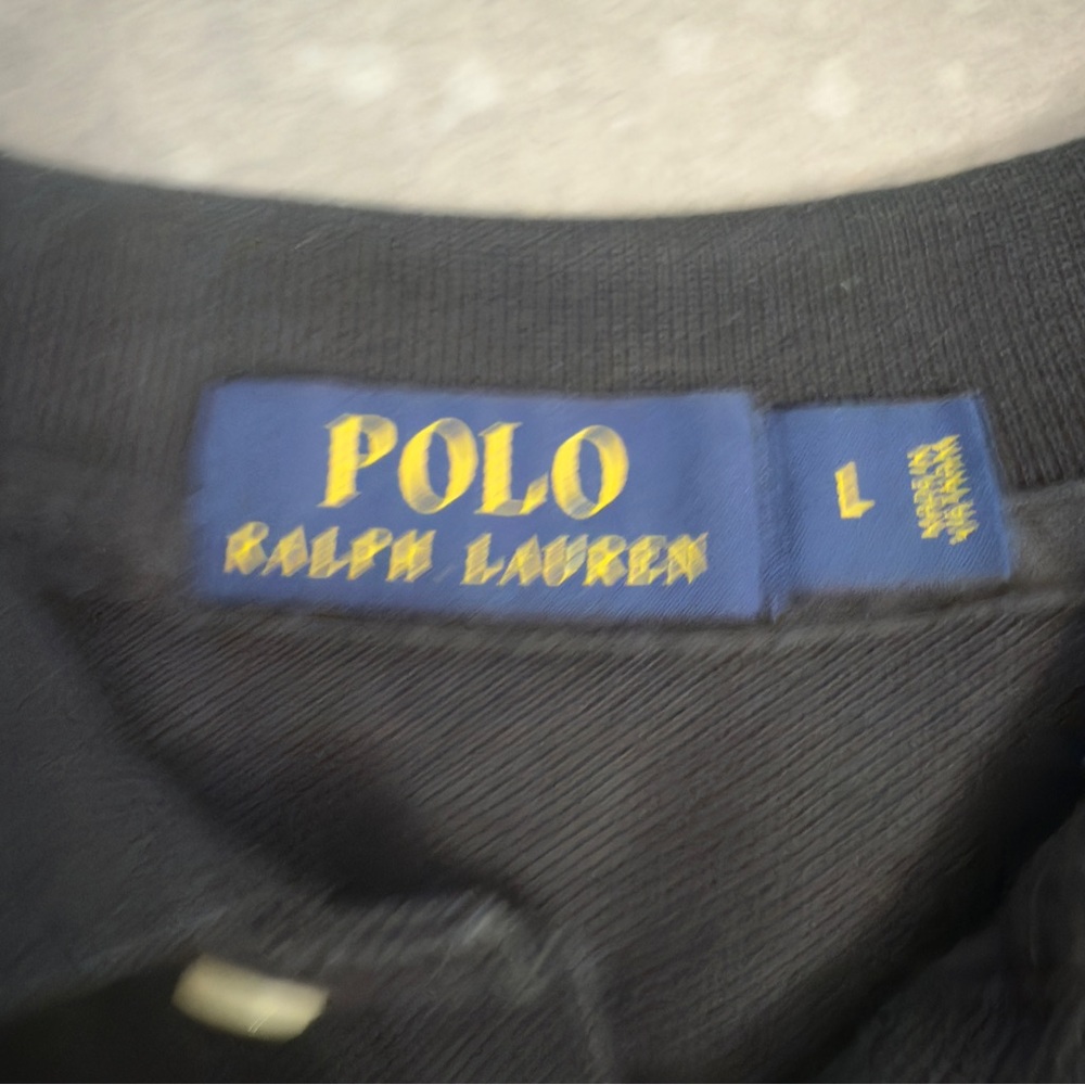 Polo Ralph Lauren Classic Black Short Sleeve Polo Shirt - Size L - Picture 5 of 6
